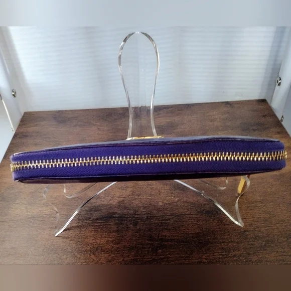 Tory Burch Purple Leather Wallet - Picture 7 of 10